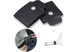 Aohcae Seat Belt Adjuster, 2Pcs Universal Comfort PU Leather Car Seat Belt Clip Shoulder Neck Strap Positioner Safety Locking Clips for Kids Suit All Kind of Vehicles Cars Trucks（Black）