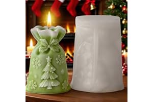 RUIYDZ 3D Weihnachtstüten Silikonformen Gießformen Weihnachten Kerzenformen Silikon Formen zum Gießen Kerzen Selber Machen Weihnachtsbaum Geschenktüten Silikonform Weihnachten Giessformen Silikon Kerzenform