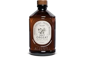 BACANHA - Sirop Bio et Brut - Sirop de D'Orgeat - Pour Cocktail, Eau, Apéritif, Limonade et Café - 400 mL