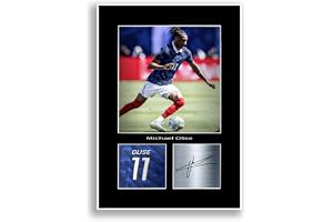 LJW tryck Michael Olise France 2026 fotbollstryck väggkonst signerad autograf fotoaffisch för fans