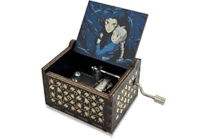 Meloditrunk Carillon in Legno a Tema Anime per Il castello errante di Howl, Mini Antico Intagliato della Manovella Carillon in Legno Giocattolo, Idea Regalo per Famiglia, Amici, Capodanno e Compleanno