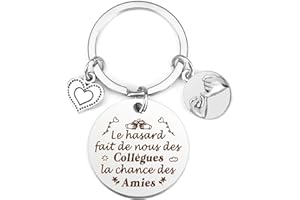 BOMEON Cadeau Collegue Porte Clef Cadeau Départ Collègue Cadeau Retraite Femme Cadeau Collegue de Travail Femme Cadeau Collègue Cadeau Infirmiere Cadeau Motivation Cadeau Inspirants