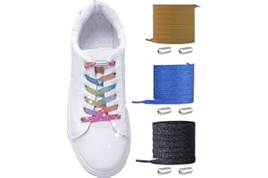 MLLTECH Cordones Elásticos para Adulto Niños | Cordones Elásticos Sin Nudo con Hebilla - Cordones Elásticos de Goma con Hebilla Metal - Elásticos Cordones de Zapatos de Colores/ Cordones Zapatillas Deporte