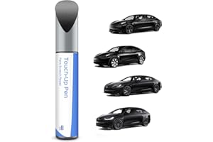 PARTS4EV (PBSB) Stylo de retouche noir solide Tesla - Réparation de rayures avec correspondance des couleurs pour modèle 3/Y/S/X