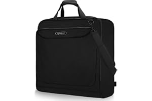 Lychee Borsa porta abiti da viaggio – Borsa per abiti da L fino a 4XL – Adatta sia per tracolla che per uso a mano – Custodia per viaggi di lavoro con gancio – Borsa per vestiti senza pieghe, Nero ,