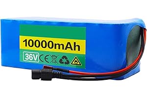 OMURGA 36V 10AH Batteries pour vélo,36V 10AH 10S2P Batterie de E-Bike Rechargeable Étanche Batterie Haute Puissance pour 200W 300W 400W 500W 750W 800W Moteur avec Chargeur