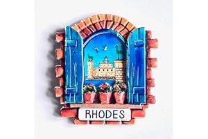 Rhodos magnet Grekland souvenir Rhodes souvenir Rhodos kylskåpsmagnet Fridge magnet Rodi calamita Rodas iman de nevera