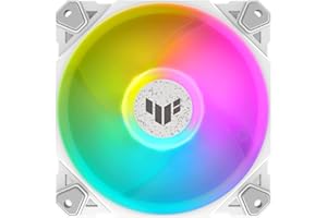 ASUS TUF Gaming TF120 120mm ARGB fan 3 Fan Kit (Advanced fluid dynamic bearing (FDB), Double-layer LED array, Aura Sync, High airflow, PWM fan control, Wide RPM range, Multi-function controller) White