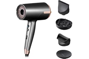 Remington ONE Dry and Style Hair Dryer (Salon Performance, 4 Attachments - Precision Styling (2 Diffusers, Flyaway, Slim Concentrator) - Compact, Dual Ionic System, 8 Heat Speed Settings, 2000W) D6077