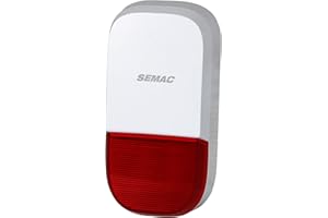 OPTEX ELECTRONIQUE SEMAC - Sirène extérieure sans Fil 120dB,433MHz,Alimentation sur Secteur,Voyant LED,Contact Anti-Sabotage