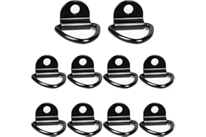 DBREAKS 10 Pcs Crochets d'Arrimage pour Anneau en D Noir 63 * 84mm pour avec Support Kayaks Bateaux Canoë Pendentifs Remorques Pickups Camions Autos Jardin