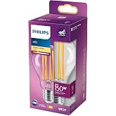 Philips Classic LED Bulb Transparent Non-Dimmable 17W E27 2452lm | Warm White Light 2700K, Vintage Style, EyeComfort Technolo