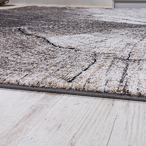 Edler Designer Teppich Wohnzimmer Holzstamm Baum Optik Natur Grau Braun Beige , Grösse:200×290 cm - 2