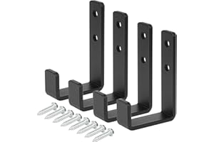 TSSS 4 PCS Heavy Duty Garage Hooks for Storage,110 x 70 mm,J Hooks Utility Hook for Hanging, Max. Load 100 KG