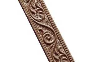 Bolukets Frise Murale Adhesive Bordure De Papier Peint 3D Autocollante Étanche Sticker Ligne De Garniture Murale De La Décoration Frontière pour Cuisine Salle De Bains Chambre (cuivre，115x4.8cm)