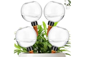 GENERIC Plant Watering Globes Pack of 4 Large Watering Balls Stakes Self Watering Feeding System Automatic Waterers Aqua Ball Drip Feeders Ideal Watering Bulbs for Planters Home Indoor Outdoor Plants
