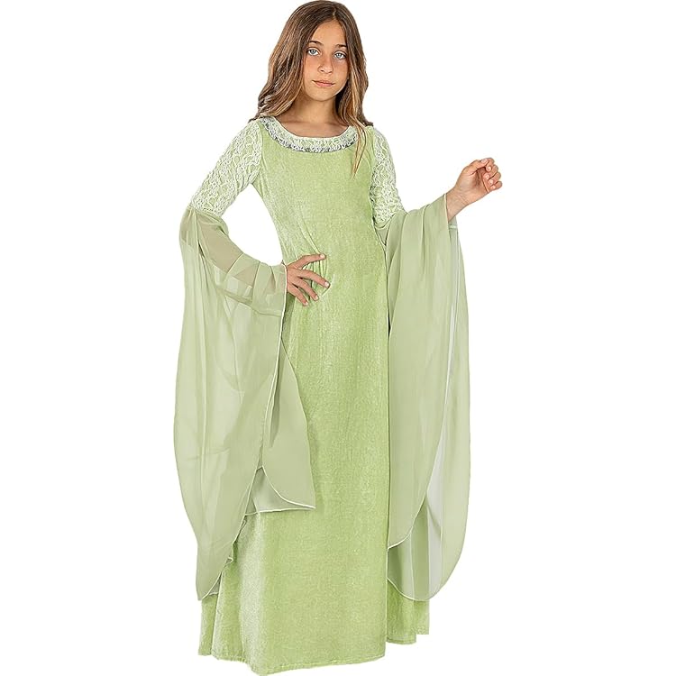 Sinleey Middeleeuwse jurk voor meisjes, middeleeuwse renaissance-jurk, capuchon, fluwelen jurk, prinsessenkostuum, Halloween, carnaval, voor kinderen van 4-12 jaar, zwart, 140-152