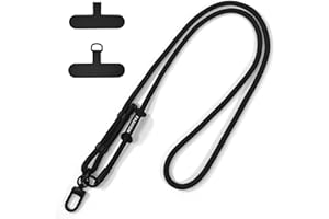 xiaowanwan Handykette Universal,Verstellbar Handyband zum Umhängen,Handy Umhängeband,Handykette Ohne Hülle,Abnehmbare Lanyard Handy (Schwarz)