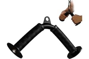 Fitarc Tricep V Bar Cable Attachment, Tricep Pull Down Attachment for Home Gym Equipment, Tricep Bar Cable Attachments for Gym with Non-Slip Rubber Grips, Cable Machine Attachment