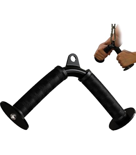 Barre De Traction Triceps/Lats - Double Poignée En D Rotative - Pour Machine à Câble, Poids Jusqu'à 400 Kg