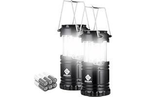 Etekcity Linterna de camping LED alimentada por pilas para cortes de energía, luz de emergencia para suministros de huracán, kits de supervivencia, lámpara operada, accesorios esenciales de equipo de