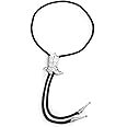 Bristol Novelty BA031 Black Cowboy Boot Bootlace Tie, Unisex-Adult, One Size