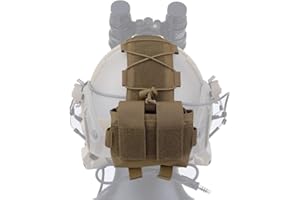 KRYDEX Taktische Helm Batterie Tasche, Gegengewicht Tasche Ausgleichsgewicht Tasche mit Klettverschluss für MK2 Taktische Helme