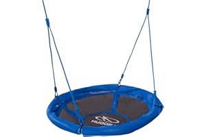 HUDORA Balançoire Nid 90 - Balançoire nid en Plastique pour jusqu'à 100kg - Balancelle Suspendue de 90cm de diamètre pour intérieur et extérieur