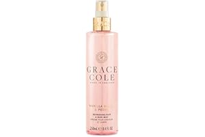 Grace Cole Vanilla Blush & Peony Hair & Body Mist, Hydrating Formula, Light on Hair and Skin, Leaves you Feeling and Smelling Fresh All Day 250ml