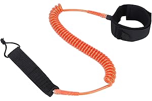 NONMON Surfant Leash, Enroulé Sup Leash - Conception - Prime pour pagayer Conseil d'eau Libre (7 mm 10 pi)