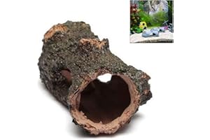 Kylewo Tronco d'albero sdraiato Come Decorazione per Acquario, Decorazione per Acquario in caverna di Resina, Ornamenti Ideali per Piccoli Pesci gamberetti