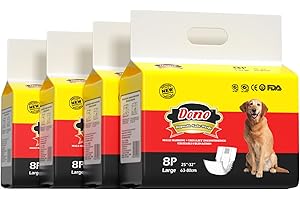 Pañales Desechables para Perros Dono Los envolturas para Perros para Perros Pañales Suaves súper absorbentes para Mascotas, pañales con indicador de Humedad