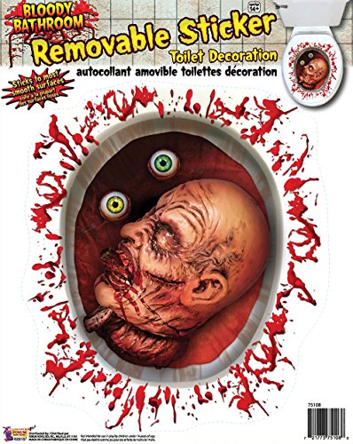 Preisvergleich Produktbild Generique - Halloween-Dekoration: WC-Aufkleber Schädel