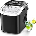 Ice Machines for Home Countertop Ice Maker with Handle 9 Ice Cubes Ready in 6 Mins, Auto-Cleaning Portable Ice Machines for Home, Black