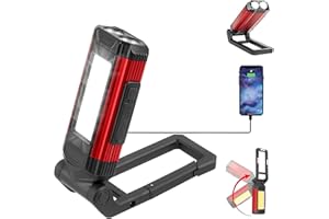HOUSN Taschenlampe Mit Magnet,Led Arbeitsleuchte Werkstattlampe,Ultra-Helle Werkstattlampe,Magnetlampe,Schwenkfunktion + Magnetfuß,Mit Ladefunktion,FüR Auto Reparatur Camping Notfall