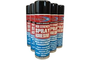 (6 Tins) 500ml Bond it spray Contact adhesive Super Strong carpet tiles underlay spray glue