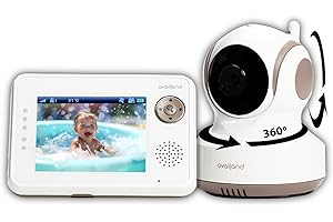 Availand | Follow Baby - Baby Monitor Video e Audio 360° con Tracciamento Automatico, Modalità VOX, Visione Notturna, Audio Bidirezionale, Connessione 300m, Batteria Lunga Durata (1º Generazione)