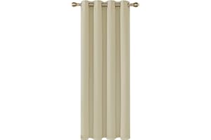 Deconovo Tende per Interni Oscuranti Camera da Letto 260 CM Altezza, Tenda Oscurante Termica Isolante per Interni Tende Moderne per Soggiorno 1 Pannello, 140x260 CM, Beige Scuro