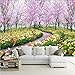 Produktbild Xbwy 3D Wandbild Tapete Naturlandschaft Schöne Blumen Wand Papier Pfirsichblüte Großes Wandbild Wohnzimmer Tv Wand Wohnkultur-250X175Cm