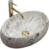 GTM Design Aufsatzwaschbecken Matt Modern Waschbecken ohne Hahnloch