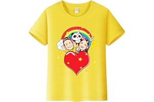 LINIFOLL Maglietta per Bambina Youtuber T-Shirt per Ragazze Magliette Comode Cotton per Ragazzi E Ragazze Maniche Corte Estive Casual da Ragazza