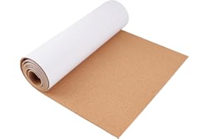 BENECREAT Rotolo di Sughero Autoadesivo Da 40x200 cm, Bacheche In Sughero Naturale Spesse 3 mm, Piastrelle Appiccicose In Sughero per La Scuola Dell'Ufficio Della Cucina Artigianale Fai-Da-Te