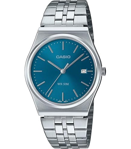 Casio Reloj Cuarzo Unisex 39.00mm con dial Analógico Verde y Correa de