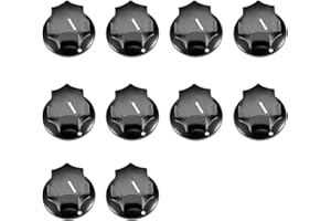 sourcing map 10Stk.6mm Eingelegen Achse 24x15mm Plastik Potentiometer Dreh Knopf Töpfe Schwarz de