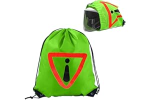 DELAIHUIL Warndreieck Motorrad,Warndreieck HelmüBerzug,Motorcycle Warning,Triangle for Motorcycle Helmet,Helmet Bag,Rucksack Mit Kordelzug,Motorrad Warndreieck,Motorradhelm üBerzug