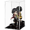 Ecoseao Acrylic Display Case with Mirror, Clear Acrylic Organizer Box Assemble Countertop Dustproof Protection Showcase for Action Figures, Collectibles, Home Storage (15cm x 15cm x 25cm)
