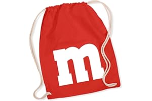 ‎SHIRT-PANDA Shirt-Panda Turnbeutel M&M Karneval Fasching Gruppen-Kostüm Baumwoll-Beutel Rucksack Tasche