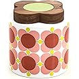 Orla Kiely Ceramic Block Flower Storage Jar - Bubblegum
