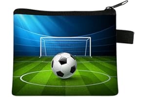 SANFLY Football Basket-Ball Porte-Monnaie Mignon Casque Sac Petit Sac à Main Portefeuille Dessins animés pour Enfants Motif Fans Adolescents Cadeau d'anniversaire