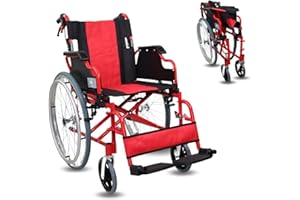 Mobiclinic®, Silla de ruedas plegable, Aluminio, Doble sistema frenado, Reposapiés abatibles y extraíbles, Reposabrazos, Respaldo partido, Asiento 44 cm, Ultraligera